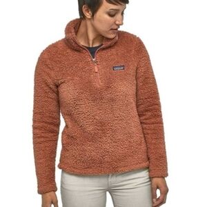 Patagonia Women's Los Gatos Quarter Zip Orange/Rust Fleece Pullover S/Small
